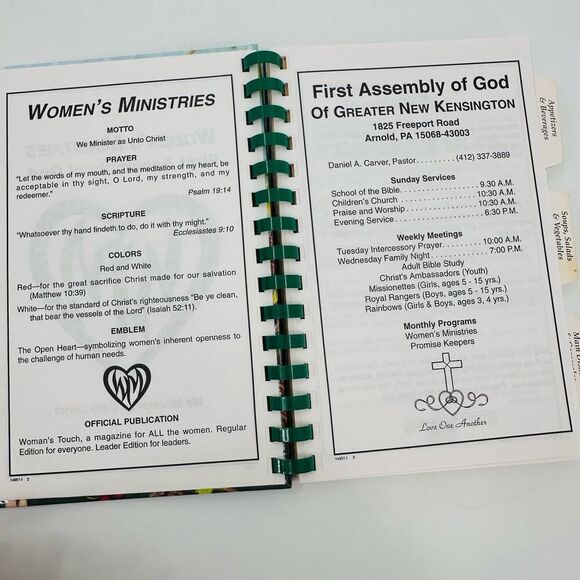 First Assembly of God Church Womens Ministries Cookbook Arnold, Pennsylvania VTG - Picture 4 of 10